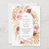 Invitation Arch moderne Aquarelle Boho Pampas Fleurs Mariage (Devant)