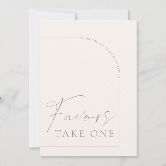 Invitation Arch Moderne Calligraphie Favorisant le signe Mari (Devant)