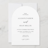 Invitation Arch Moderne Calligraphie Simple Mariage (Devant)