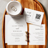 Invitation Arch Moderne Calligraphie Simple Mariage