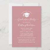 Invitation Arch moderne Dusty Pink Graduation Party (Dos)