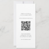 Invitation Arch moderne Gras Typographie Code QR Long Mariage (Dos)