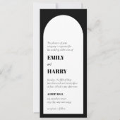 Invitation Arch moderne Gras Typographie Code QR Long Mariage (Devant)