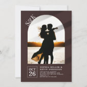 Invitation Arch moderne I Photo I Cocaca Brown I Mariage (Devant)