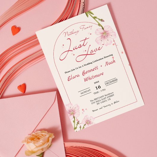 Invitation  Arch Nothing Fancy Just Love Wedding