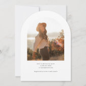 Invitation Arch Photo Brush Calligraphy Fête des mariées (Dos)