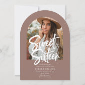 Invitation Arch Photo Brush Calligraphy Sweet 16 (Devant)