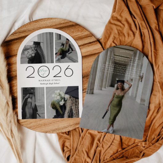Invitation Arch Photo Collage Graduation