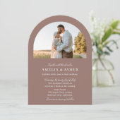 Invitation Arch Photo Elegant Mariage de calligraphie (Debout devant)
