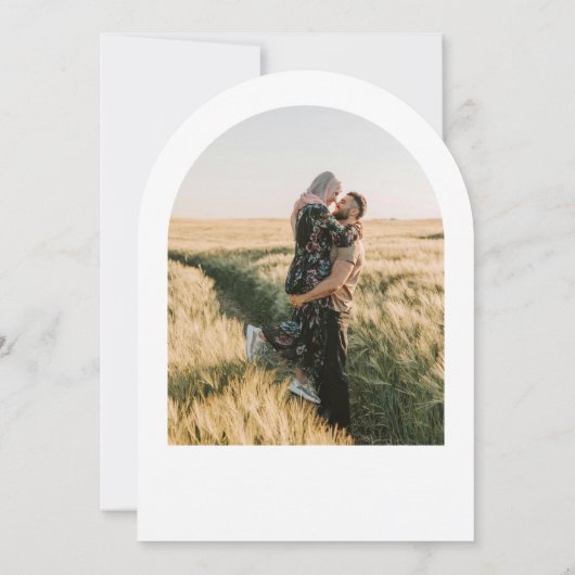 Invitation Arch Photo Elegant Mariage de calligraphie (Dos)