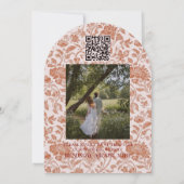Invitation Arch Photo Floral Toile Script Save the Date (Dos)