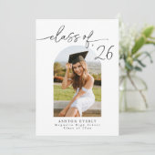 Invitation Arch Photo Graduation Party Invite Announcement (Debout devant)