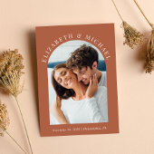 Invitation Arch Photo moderne QR Code Mariage en terre cuite