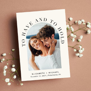 Invitation Arch photo moderne QR Code Tout en un Mariage