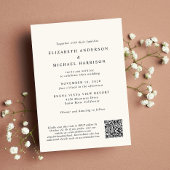 Invitation Arch photo moderne QR Code Tout en un Mariage