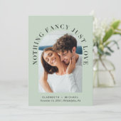 Invitation Arch Photo Rien De Fancy Just Love Sage Mariage (Debout devant)