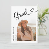 Invitation Arch Photo Script with Heart Graduation Party (Debout devant)