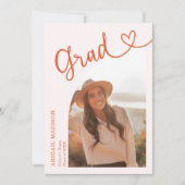 Invitation Arch Photo Script with Heart Graduation Party  (Devant)