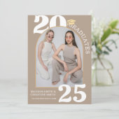 Invitation Arch Photo Twin College Lycée Graduation (Debout devant)