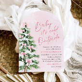 Invitation Arch Pink Bow Baby Il fait froid dehors Baby showe