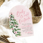 Invitation Arch Pink Bow Baby Il fait froid dehors Baby showe