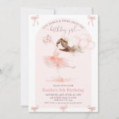 Invitation Arch Pink Dance Twirl Anniversaire Fille Anniversa (Devant)