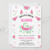 Invitation Arch Pink One In A Melon 1er Anniversaire Invitati (Devant)