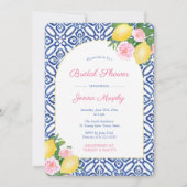 Invitation Arch Positano Lemons Carreaux Bleus Wedding shower (Devant)