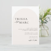 Invitation Arch QR Code moderne Tout en un Mariage (Debout devant)