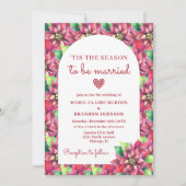 Invitation Arch Red Poinsettia Flat Mariage de Noël (Devant)