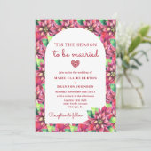 Invitation Arch Red Poinsettia Flat Mariage de Noël (Debout devant)