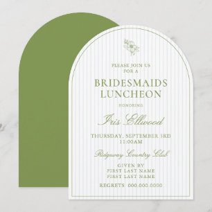 Invitation Arch Sauge Vert & Bleu Clair Luncheon Demoiselles