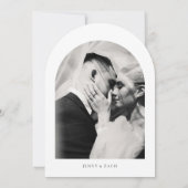 Invitation Arch Simple Modern Photo Qr Code Wedding (Dos)