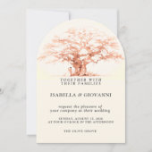 Invitation Arch Sunset Olive Tree Destination Wedding (Devant)