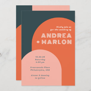 Invitation Arch Super Mariage rétro