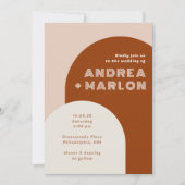 Invitation Arch Super Rétro Mariage en terre cuite (Devant)