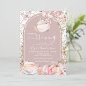 Invitation Arch Tea Party Citrouille Baby est en train de bra (Debout devant)