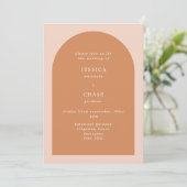 Invitation Arch Terracotta & Blush Mariage modifiable (Debout devant)