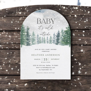 Invitation Arch Winter Baby Il fait froid dehors Baby shower