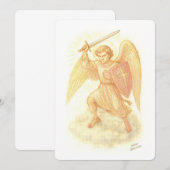 Invitation Archange avec épée (Devant / Derrière)