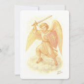 Invitation Archange avec épée (Devant)