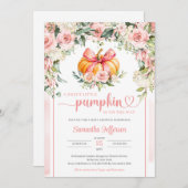 Invitation Arche à citrouille fleuri et floral boho opulent (Devant / Derrière)