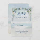 Invitation Arche à fleurs Mariage Océan RSVP (Devant / Derrière)