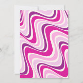 Invitation Arche à fleurs rétro violet rose violet Anniversai (Dos)