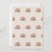 Invitation Arche arc en ciel Photo 1er Anniversaire Inviation (Dos)