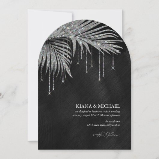 Invitation Arche Arche Arche Mariage Joyau Palm ID830 (Devant)