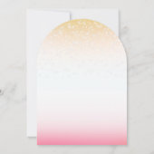 Invitation Arche Baby shower Fille Rose (Dos)