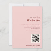 Invitation Arche Boho rose crème géométrique Tout en un Maria (Dos)