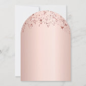 Invitation Arche d'anniversaire des étoiles d'or rose (Dos)