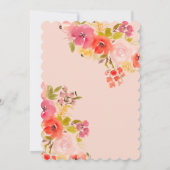 Invitation Arche d'aquarelle fleurie du jardin Boho Sweet 16 (Dos)